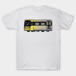 Manchester Metrolink tram graphic in Flux Systems style T-Shirt